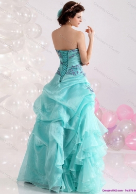 2015 Perfect Sweetheart Floor Length Quinceanera Dresses with Appliques