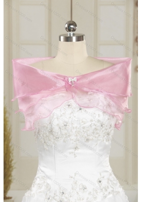 Fashionable Baby Pink Sweet Sixteen Dresses with Hand Made Flowers