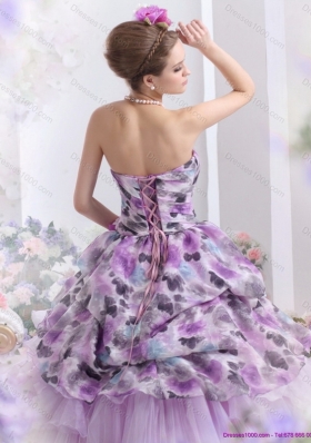 Luxurious 2015 Multi Color Sweet Sixteen Dresses with Hand Made Flowers and Ruffles