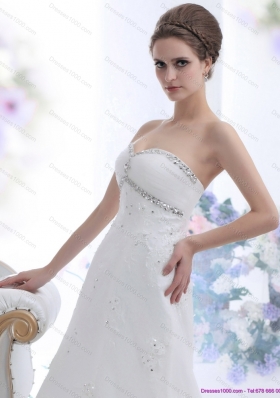 2015 Perfect Sweetheart Wedding Dress with Beadings