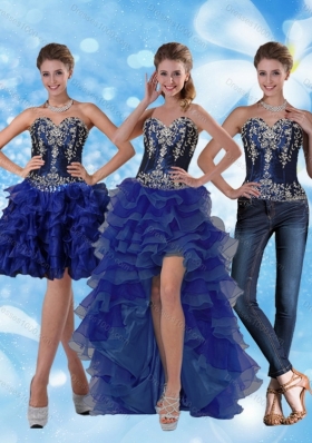 Sweetheart Detachable Prom Skirts with Ruffled Layers and Embroidery