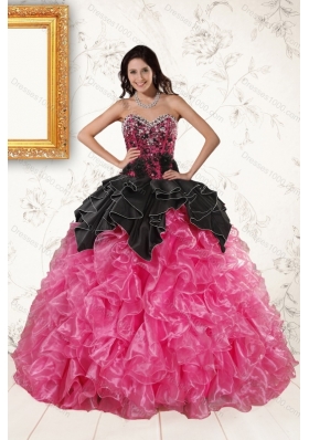 2015 Elegant Sweetheart Multi Color Quinceanera Gown and Ruching Short Prom Dresses and Multi Color Straps Little Girl Dress