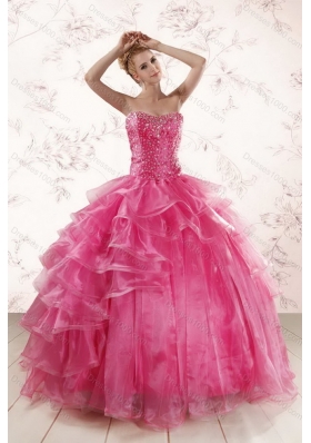 Coral Red Strapless Beading Sweet 16 Dress and  Sweetheart Beading Prom Dresses and Halter Top Little Girl Dress