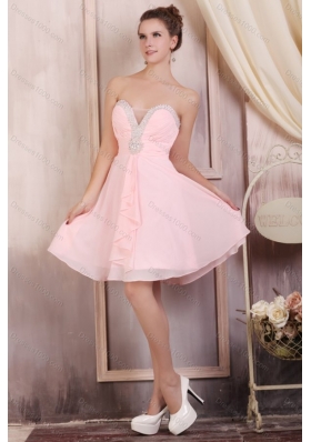 Yellow Sweetheart Beading Quinceanera Dress and Light Pink Short Prom Dresses and Ruffles and Beading Little Girl Dress