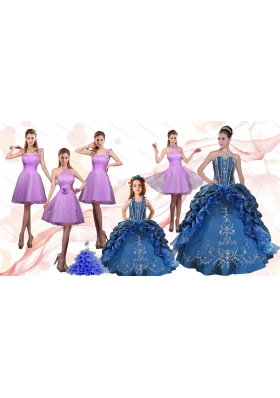 Ruffles and Beading Sweetheart Quinceanera Dress and Lilac Short Prom Dresses and Cute Halter Top Little Girl Dress