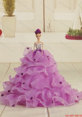 Multi Colored Sweetheart Beading and  Ruffled Layers Quinceanera Gown for 2015 Spring