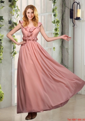 2016 Summer Cheap Ruching Dama Dresses in Peach