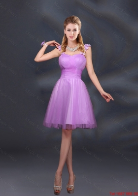 2016 Winter Perfect Lilac A Line Luxurious Dama Dresses