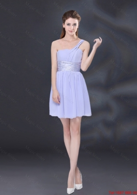 Luxurious 2016 Fall Chiffon Lace Up Dama Dress in Lavender