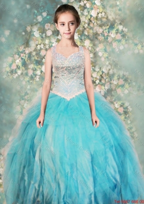 Perfect Straps Ball Gown Mini Quinceanera Dresses with Beading