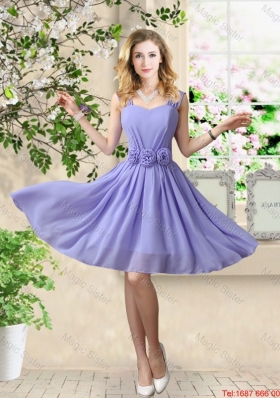 Fashionable Hand Made Flowers Bridesmaid Dresses with A Line