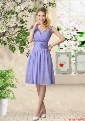 Fashionable Hand Made Flowers Bridesmaid Dresses with A Line