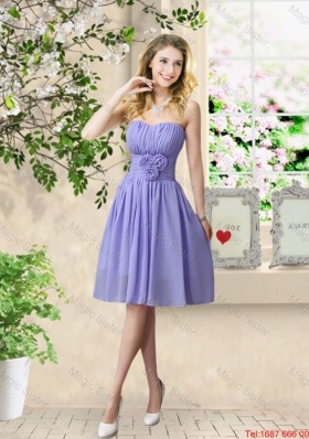 Fashionable Hand Made Flowers Bridesmaid Dresses with A Line