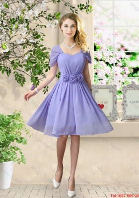 Fashionable Hand Made Flowers Bridesmaid Dresses with A Line