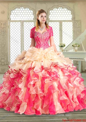 Latest Floor Length Quinceanera Dresses with Beading and Pick Ups for 2016