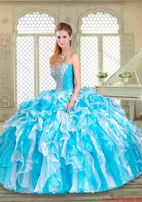 New Style Multi Color Sweet 16 Dresses with Beading and Ruffles