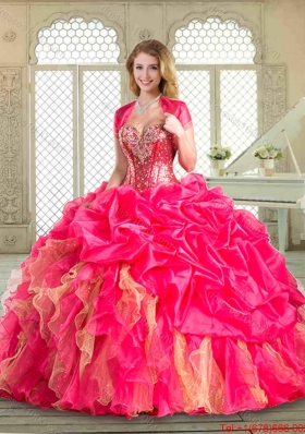 Popular Sweetheart Quinceanera Gowns with Pick Ups and Ruffles