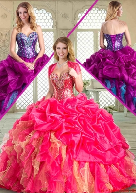 Popular Sweetheart Quinceanera Gowns with Pick Ups and Ruffles