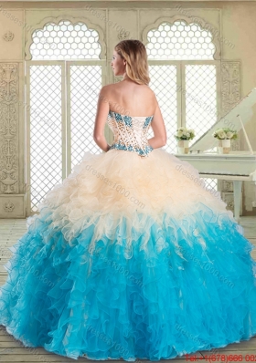 Pretty Sweetheart Sweet 16 Dresses with Beading and Ruffles