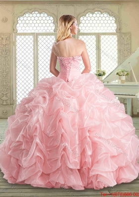 Spring Pretty Floor Length Sweet 16 Dresses with Appliques and Pick Ups