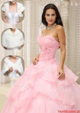 2016 Popular Beading and Ruffles Baby Pink Quinceanera Dresses