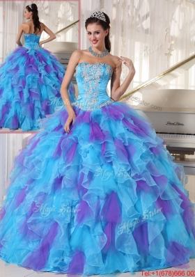 Spring Pretty Ball Gown Beading and Appliques Quinceanera Dresses