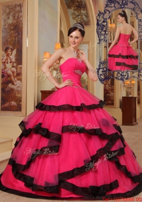 2016 Beautiful Ball Gown Strapless Beading Quinceanera Dresses