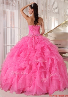 2016 Spring Exclusive Ball Gown Strapless Sweet 16 Gowns with Beading