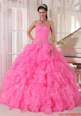 2016 Spring Exclusive Ball Gown Strapless Sweet 16 Gowns with Beading