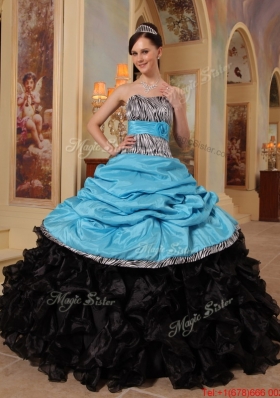 Fashionable New Arrivals Strapless Quinceanera Gowns with Ruffles and Pick Ups