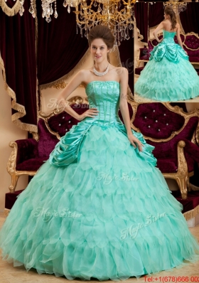 Most Popular Ball Gown Floor Length Ruffles Quinceanera Dresses