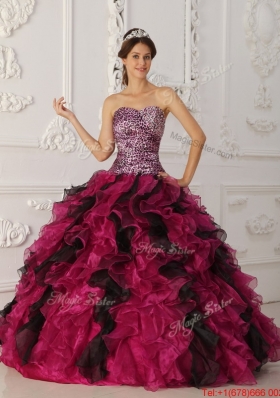 Perfect Sweetheart Ruffles Quinceanera Dresses in Multi Color