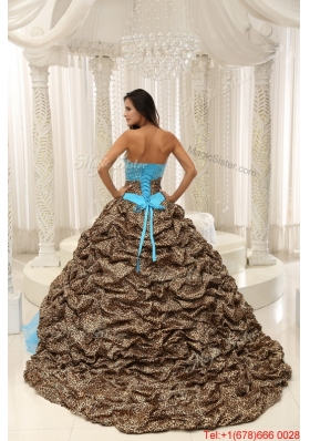 Elegant Beading Sweetheart Quinceanera Dresses with Brush Train