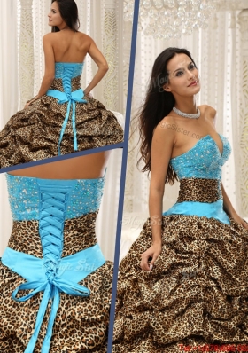 Elegant Beading Sweetheart Quinceanera Dresses with Brush Train