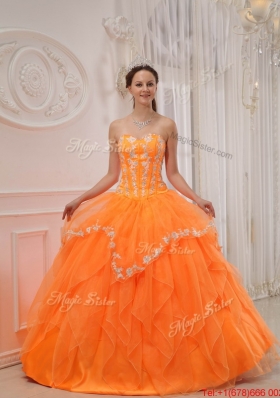 Most Popular Ball Gown Sweetheart Appliques Quinceanera Dresses