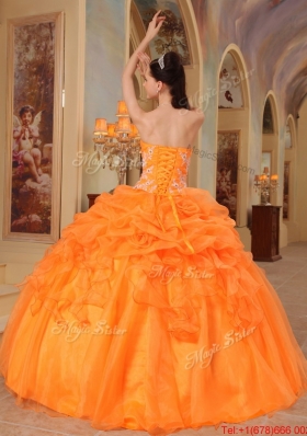 New Arrivals Appliques Sweetheart Quinceanera Dresses in Orange Red