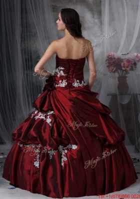 New Style Ball Gown Strapless Appliques Quinceanera Dresses