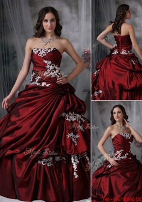 New Style Ball Gown Strapless Appliques Quinceanera Dresses