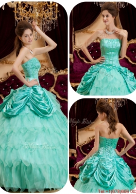 New Style Ball Gown Strapless Ruffles Quinceanera Dresses for 2016
