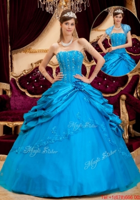 Romantic Ball Gown Strapless Floor Length Sweet Fifteen Dresses