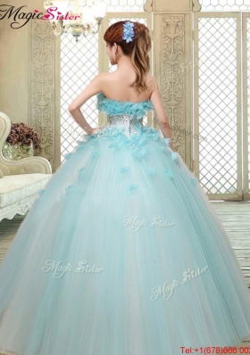 2016 Beautiful Strapless Quinceanera Dresses with Appliques and Ruffles