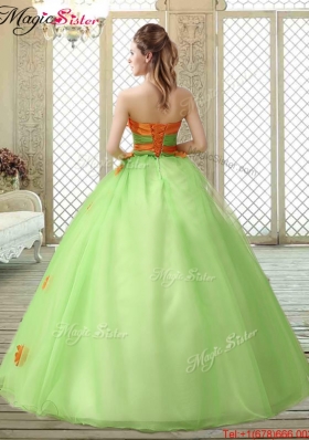 2016 Latest Strapless Prom owns with  Appliques and Belt