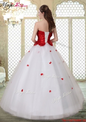 2016 Popular A Line Strapless Prom Dresses with Ruffles