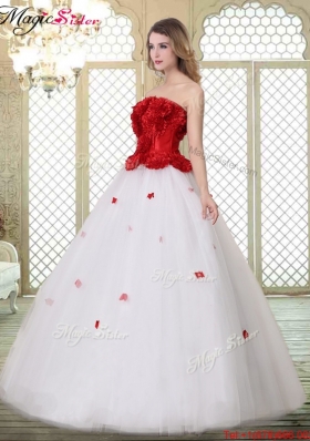 2016 Popular A Line Strapless Prom Dresses with Ruffles