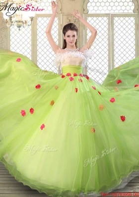 2016 Spring Beautiful Scoop Quinceanera Dresses with Ruffles