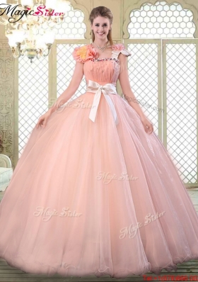 Beautiful Asymmetrical Discount Quinceanera Dresses with Bowknot