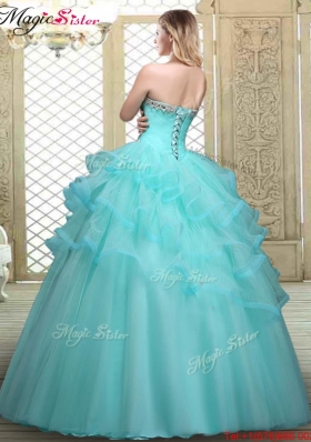 Discount Sweetheart Quinceanera Dresses with Beading and Ruffles