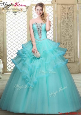 Discount Sweetheart Quinceanera Dresses with Beading and Ruffles