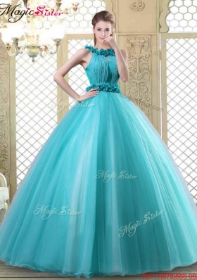 Pretty Bateau Quinceanera Discount Dresses with Ruffles in Teal