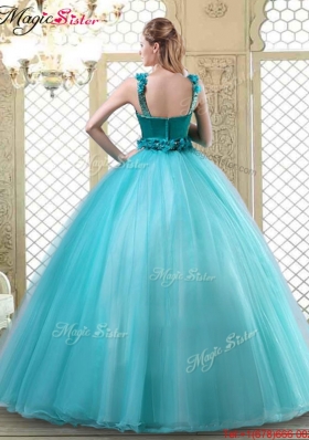 Pretty Bateau Quinceanera Discount Dresses with Ruffles in Teal